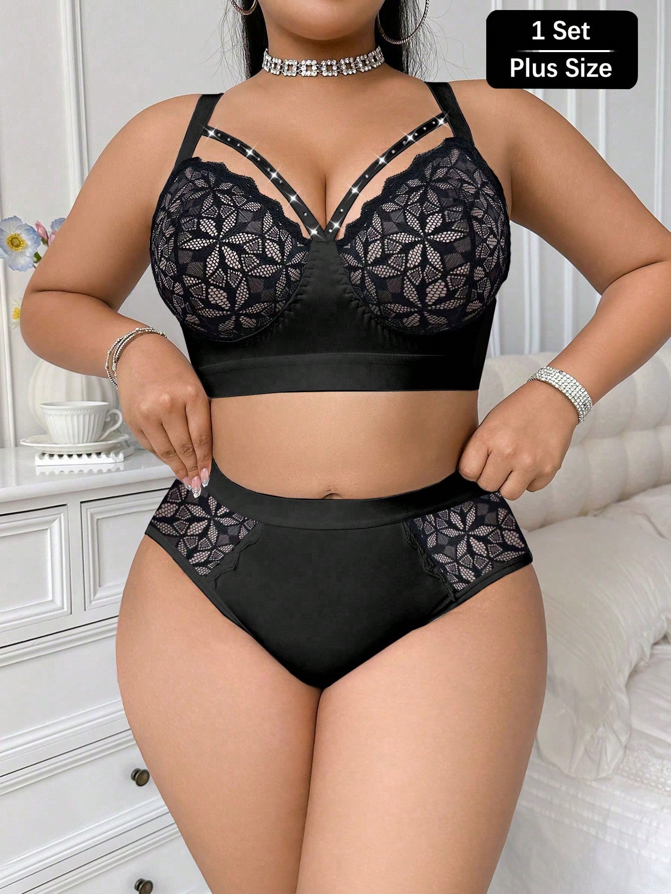 Lace Underwire Set Plus